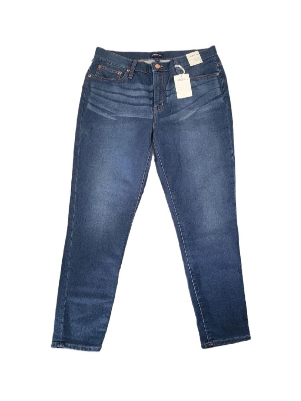 NWT J. CREW High-Rise Toothpick Jeans Size 32 Dark Wash Stretch Denim Classic